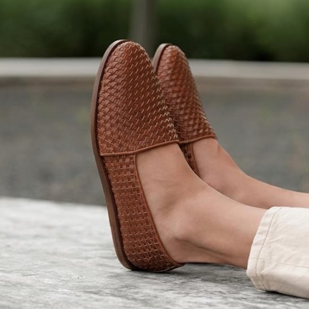 Nisolo Brown Woven Flats